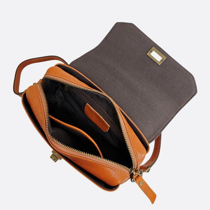 Women's genuine cowhide leather messenger satchel bag handbag Boite V2 design