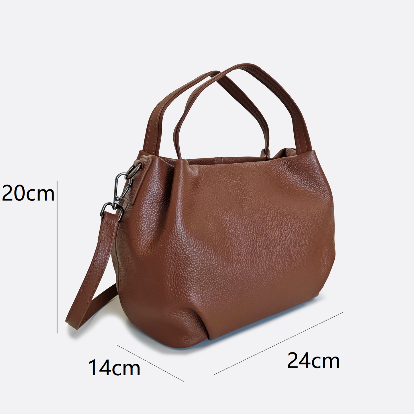 Women's genuine cowhide leather handbag Kunis V2 design