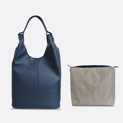 Women's genuine cowhide leather hobo handbag Dilla two handle V2 design