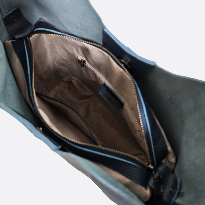 Women's genuine cowhide leather hobo handbag Dilla two handle V2 design