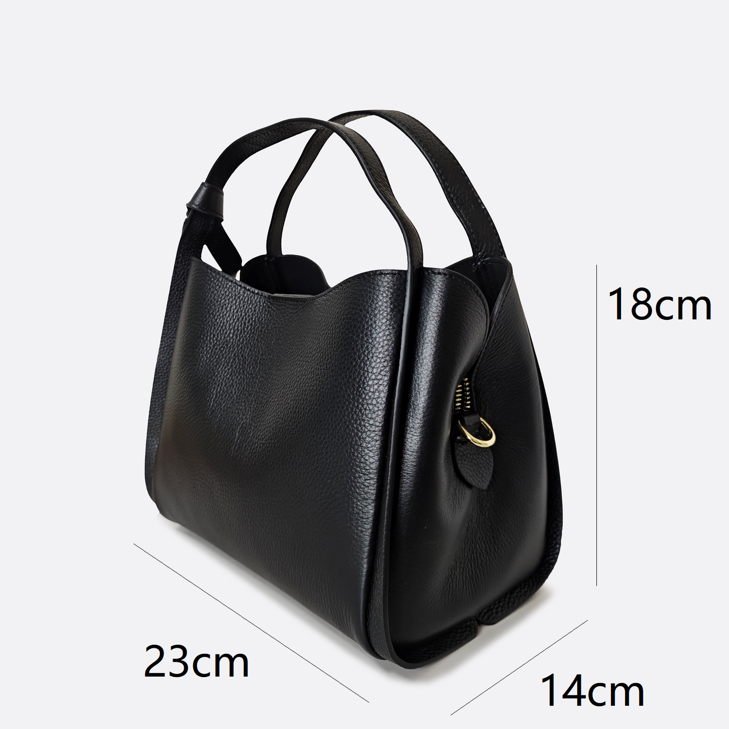 Women's cowhide leather handbag Mori design