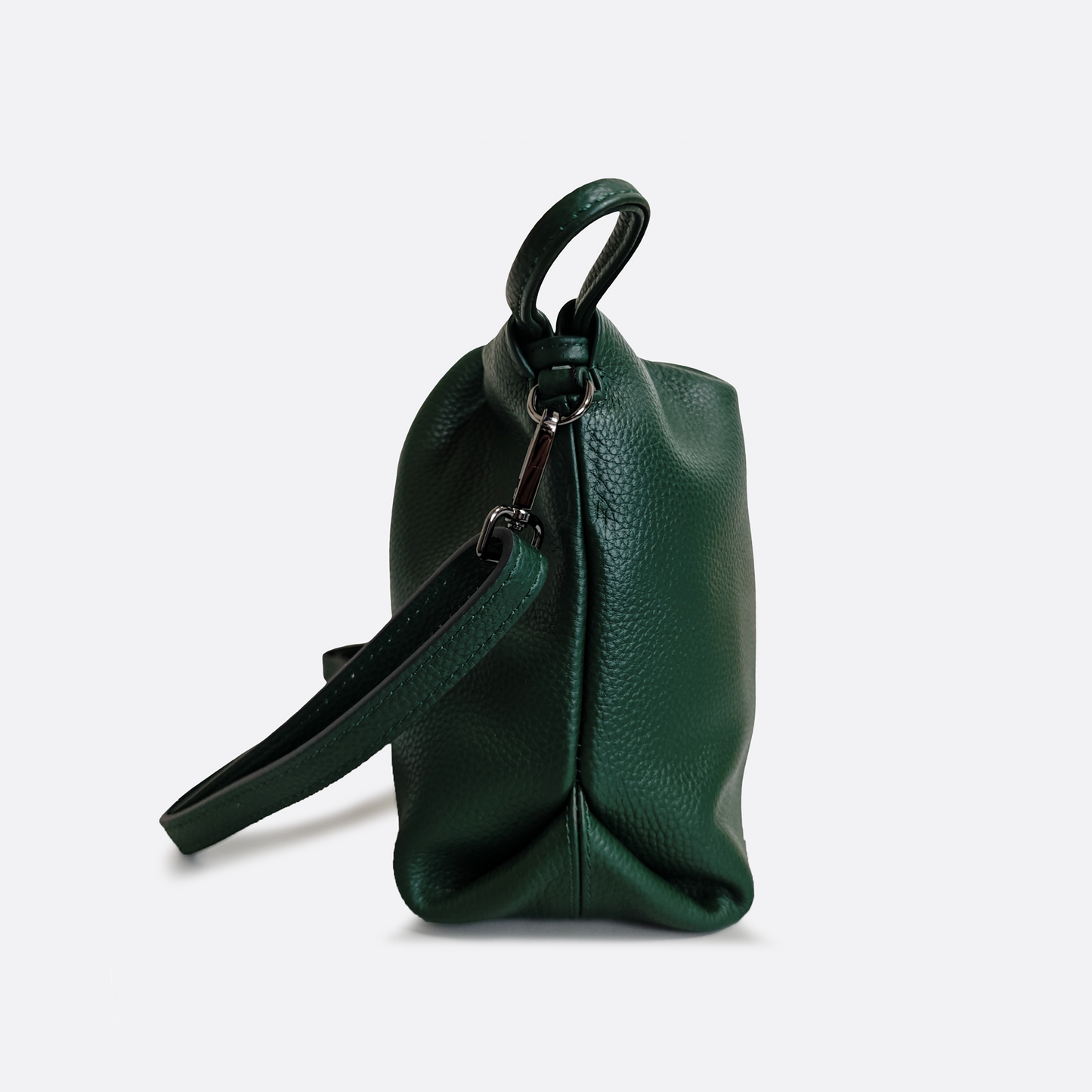 Women's genuine cowhide leather drawstring clutch handbag Kloud design