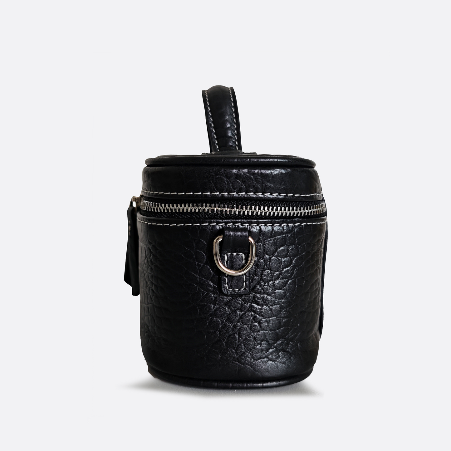 Women's cowhide leather vanity bag Schon design with strap