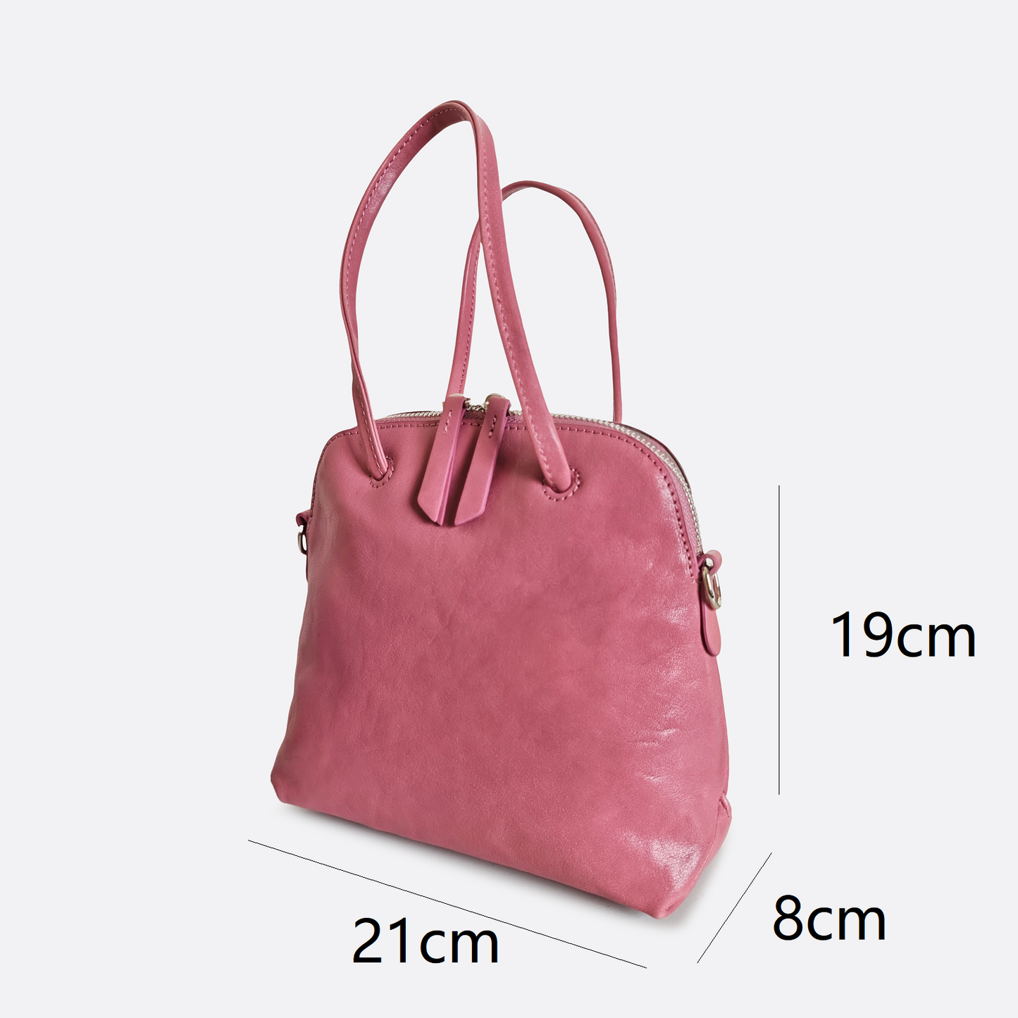 Women's genuine cowhide leather Bowler bag