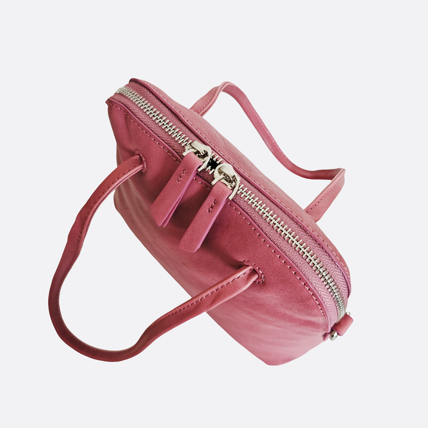 Women's genuine cowhide leather Bowler bag
