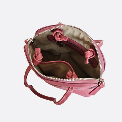 Women's genuine cowhide leather Bowler bag