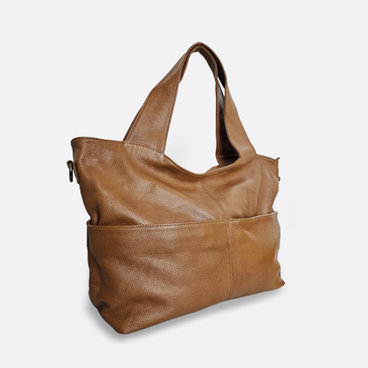 Women's genuine cowhide leather handbag Poches V2 design