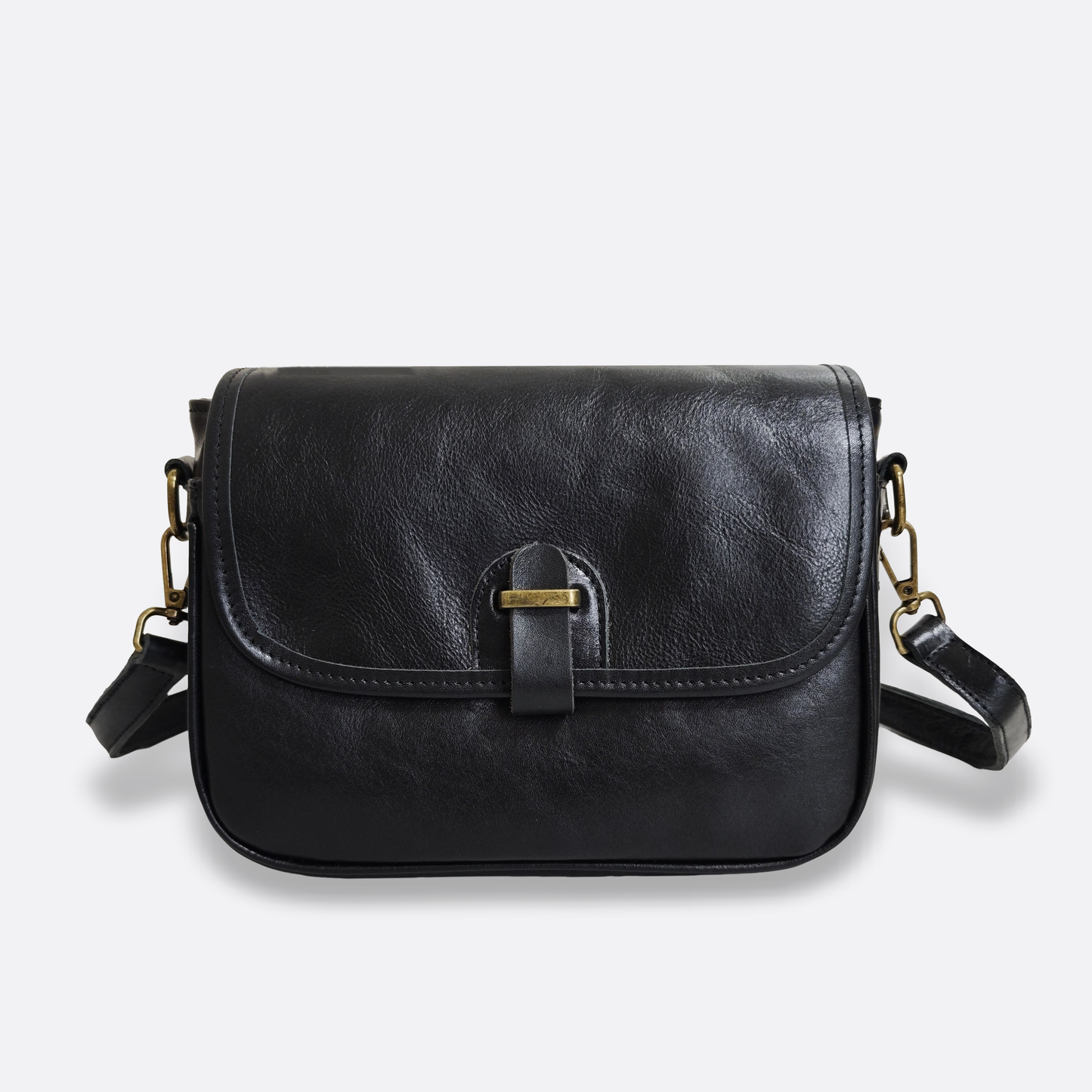 Women's genuine cowhide leather handbag Square design