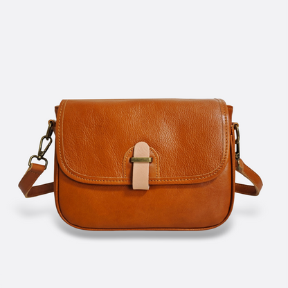 Women's genuine cowhide leather handbag Square design