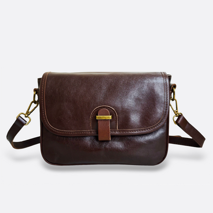 Women's genuine cowhide leather handbag Square design