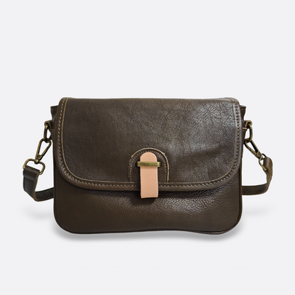 Women's genuine cowhide leather handbag Square design