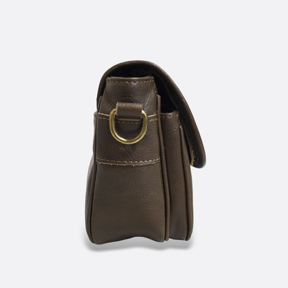 Women's genuine cowhide leather handbag Square design