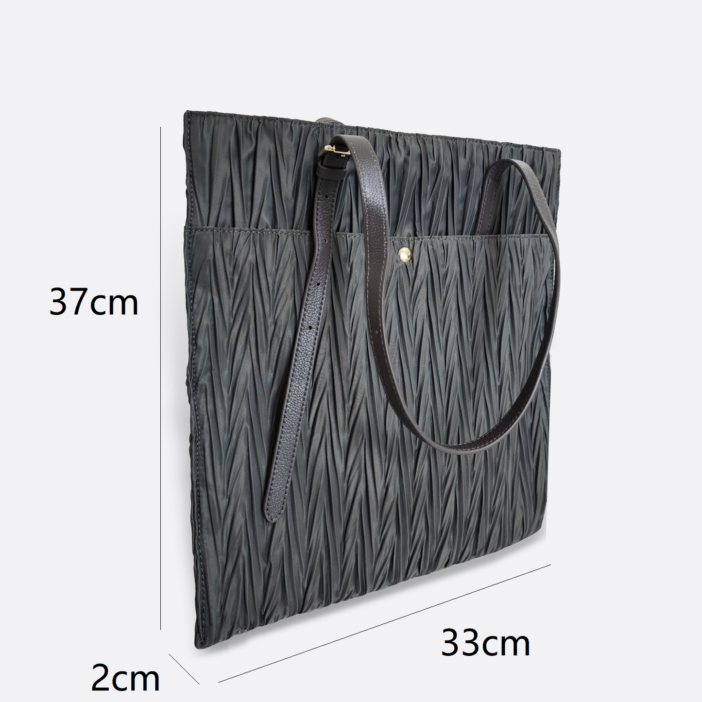 Women's nylon mix genuine cowhide leather handbag Cara design