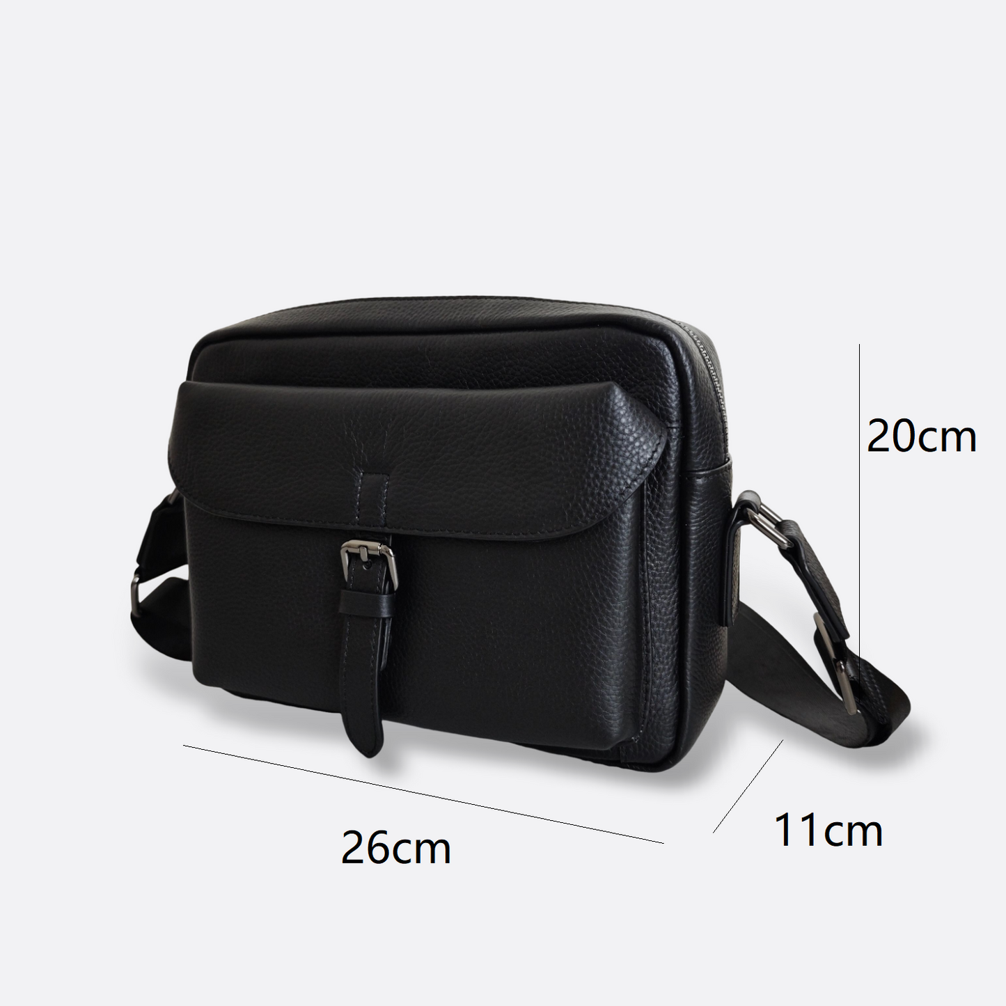 Unisex genuine cowhide leather sling bag Murca design