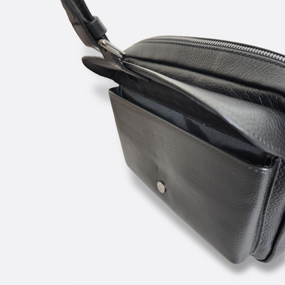 Unisex genuine cowhide leather sling bag Murca design