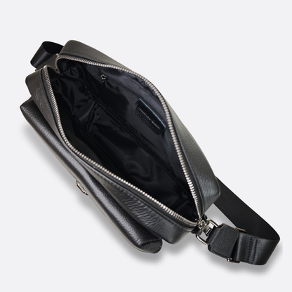 Unisex genuine cowhide leather sling bag Murca design
