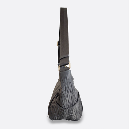 Women's nylon handbag Croissant design