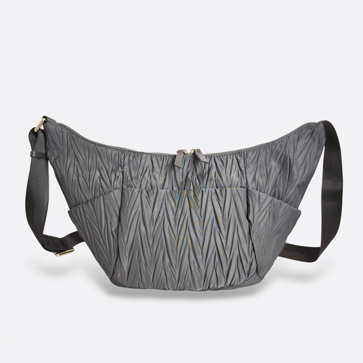 Women's nylon handbag Croissant design