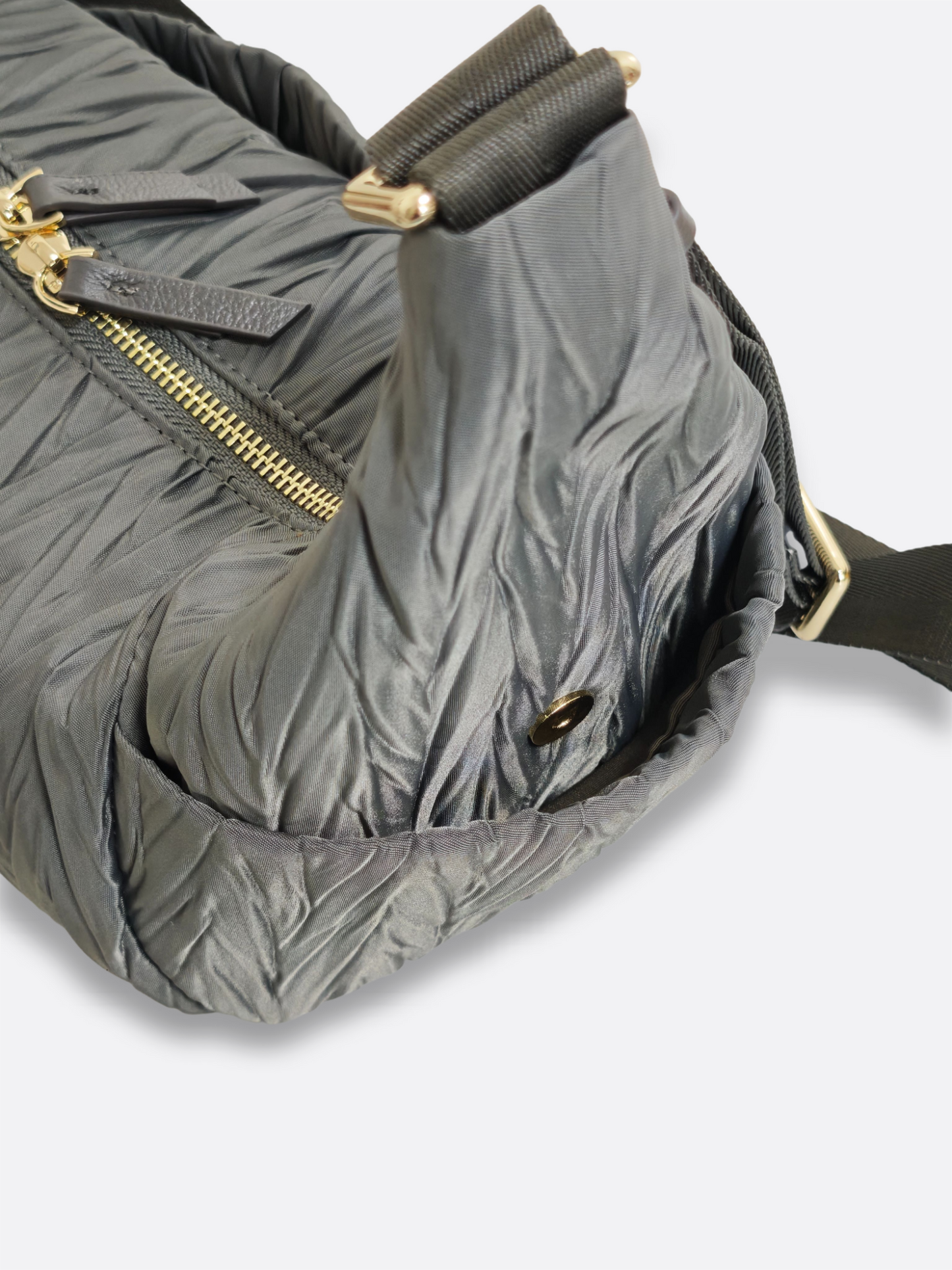 Women's nylon handbag Croissant design
