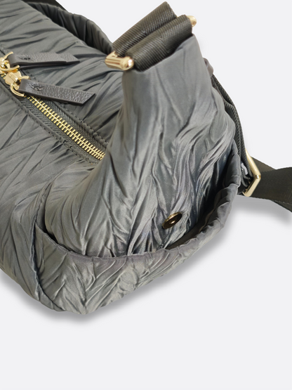 Women's nylon handbag Croissant design