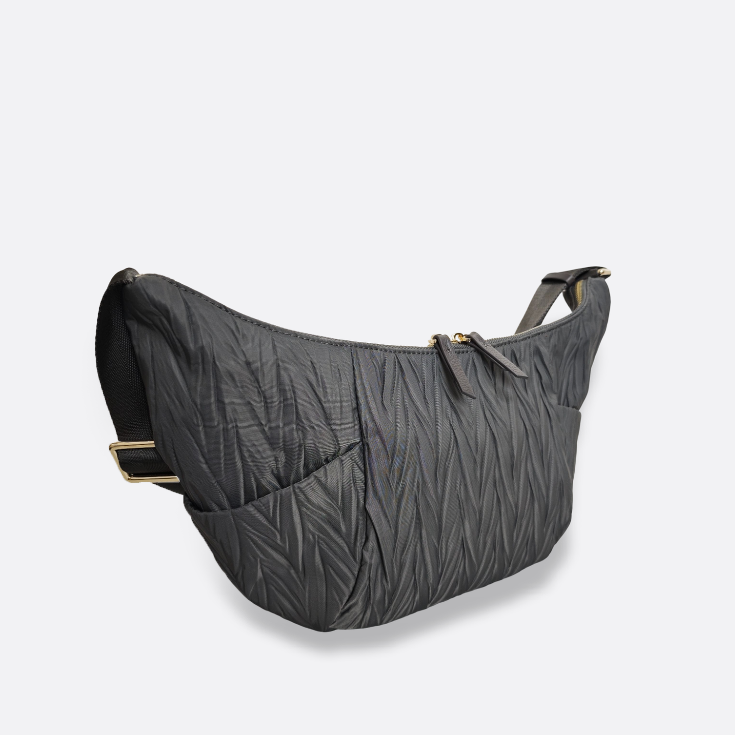 Women's nylon handbag Croissant design