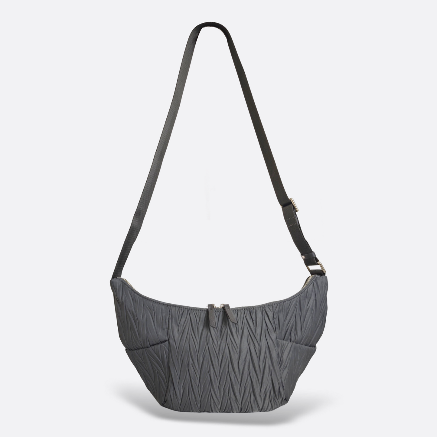Women's nylon handbag Croissant design