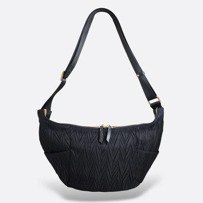 Women's nylon handbag Croissant design