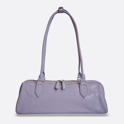 Women's genuine cowhide leather baguette bag