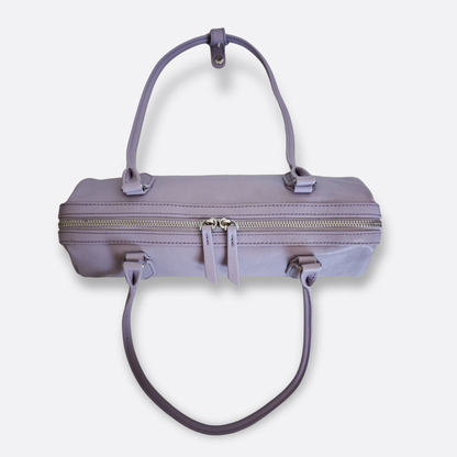 Women's genuine cowhide leather baguette bag