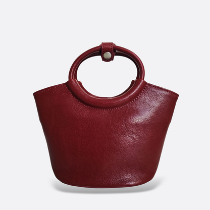 Women's genuine cowhide leather handbag Mini Bracelet design