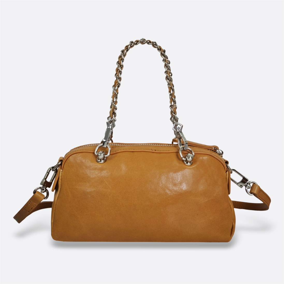 Women's genuine cowhide leather handbag Loaf design