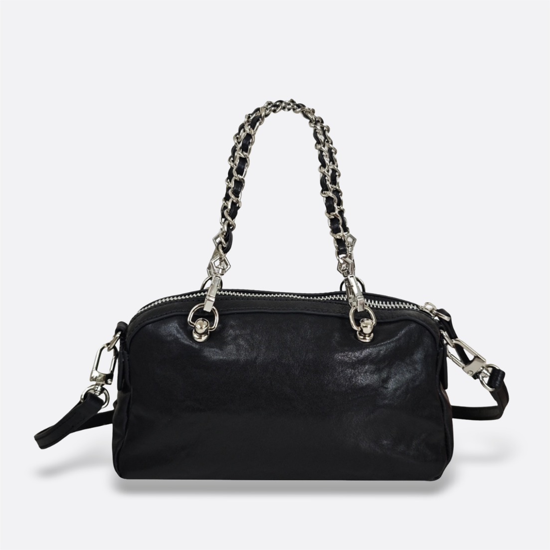Women's genuine cowhide leather handbag Loaf design