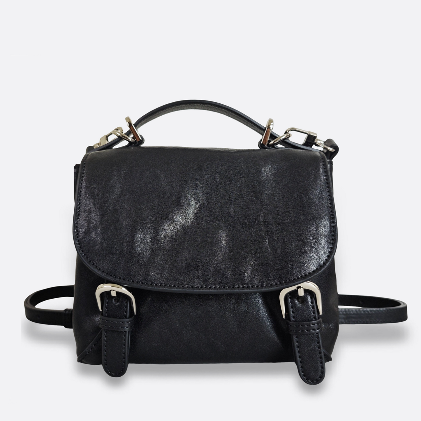 Women's genuine cowhide leather 3 way handbag/backpack Mini Torba design