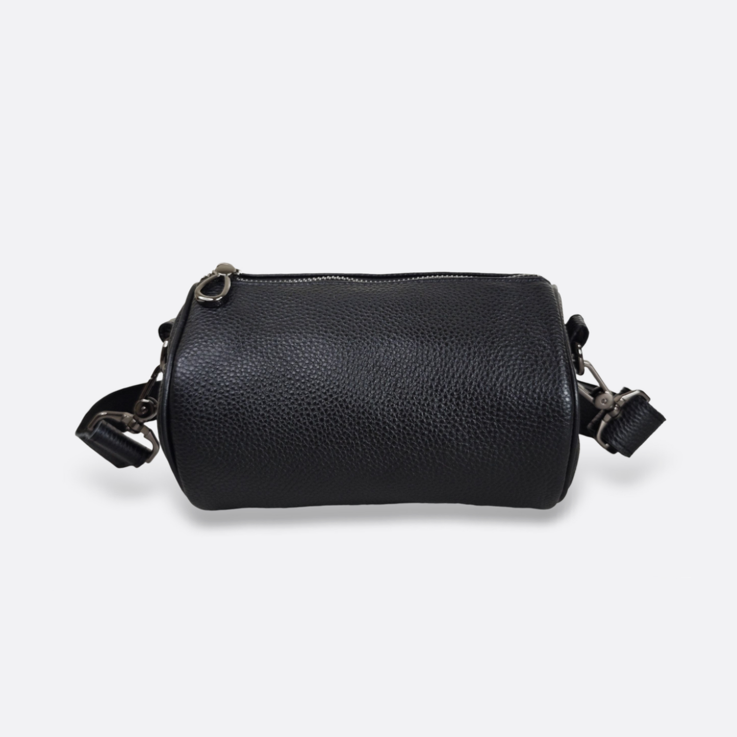 Unisex genuine cowhide leather barrel bag Cylinder design