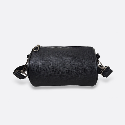 Unisex genuine cowhide leather barrel bag Cylinder design