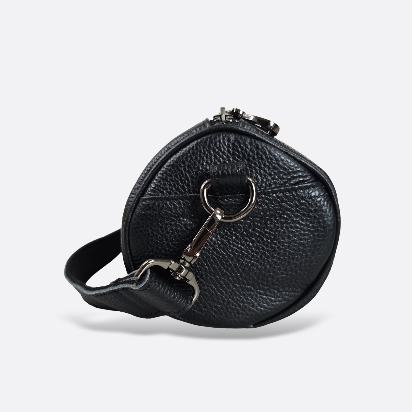 Unisex genuine cowhide leather barrel bag Cylinder design
