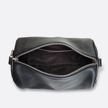 Unisex genuine cowhide leather barrel bag Cylinder design