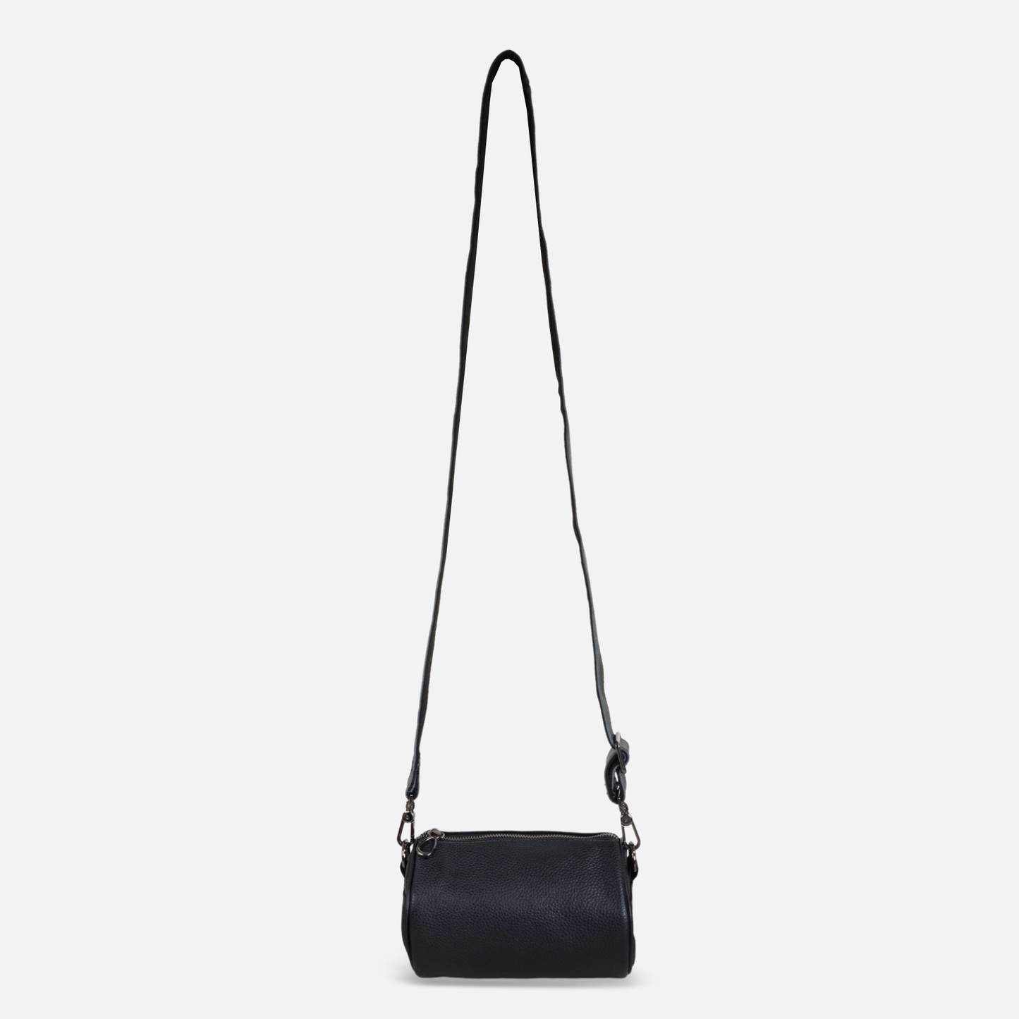 Unisex genuine cowhide leather barrel bag Cylinder design