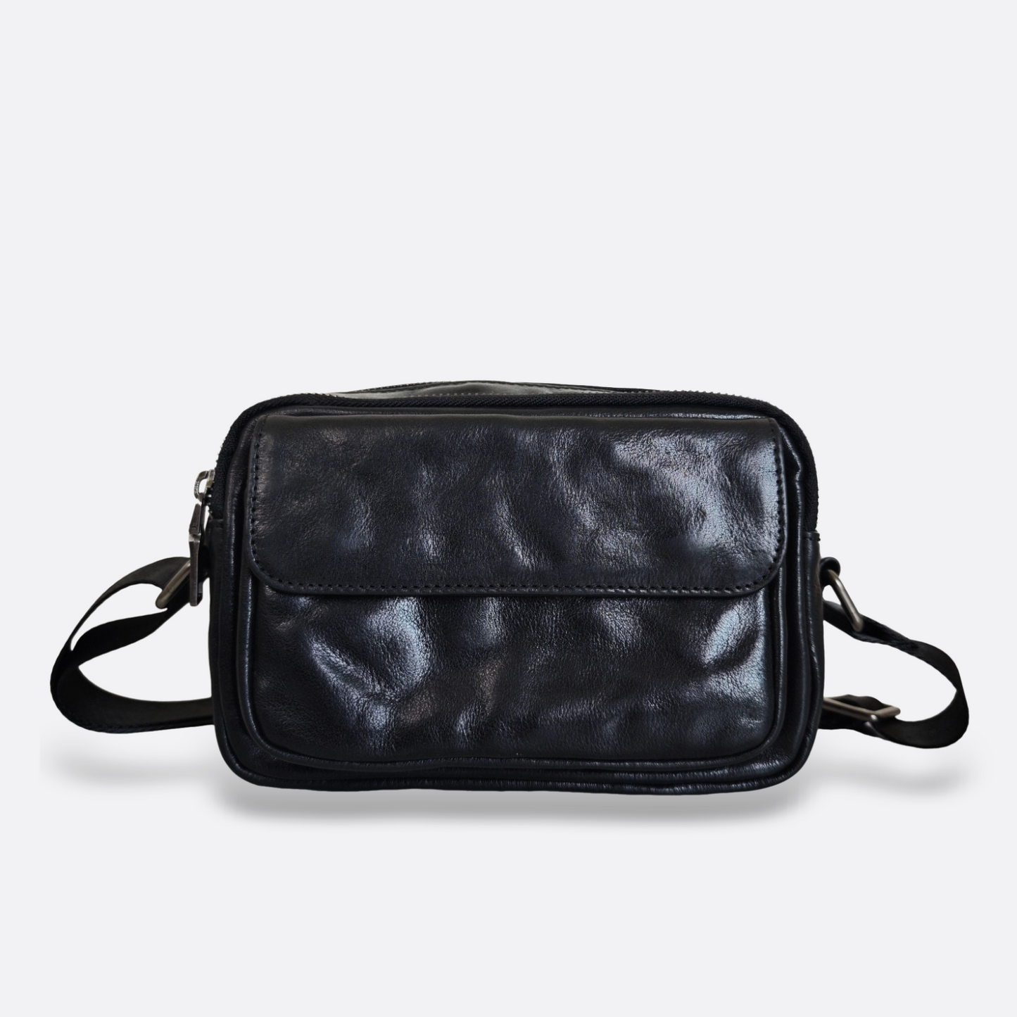 Unisex genuine cowhide leather sling bag Poches messenger v2 design