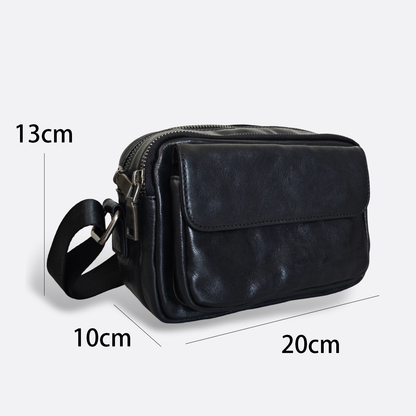 Unisex genuine cowhide leather sling bag Poches messenger v2 design