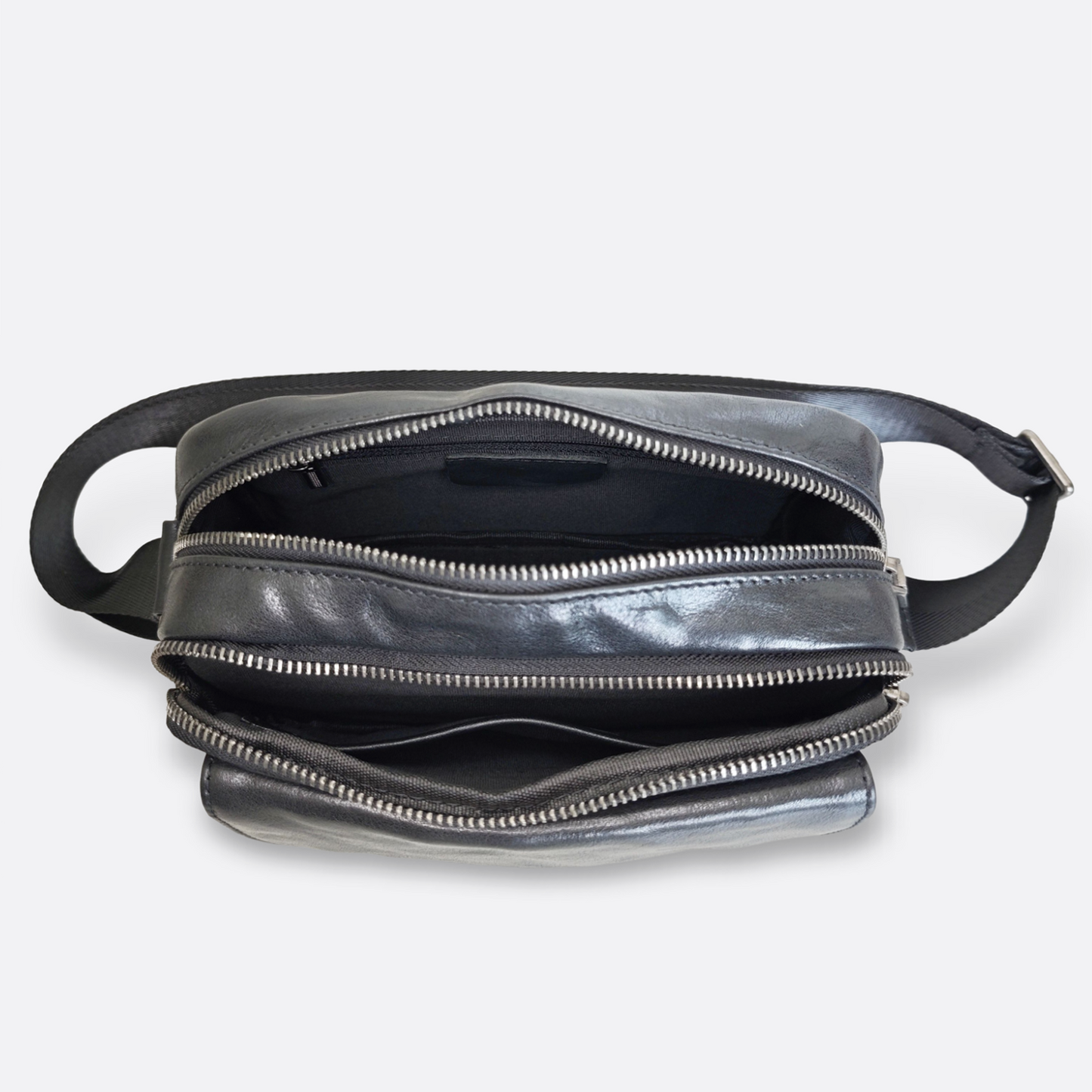 Unisex genuine cowhide leather sling bag Poches messenger v2 design