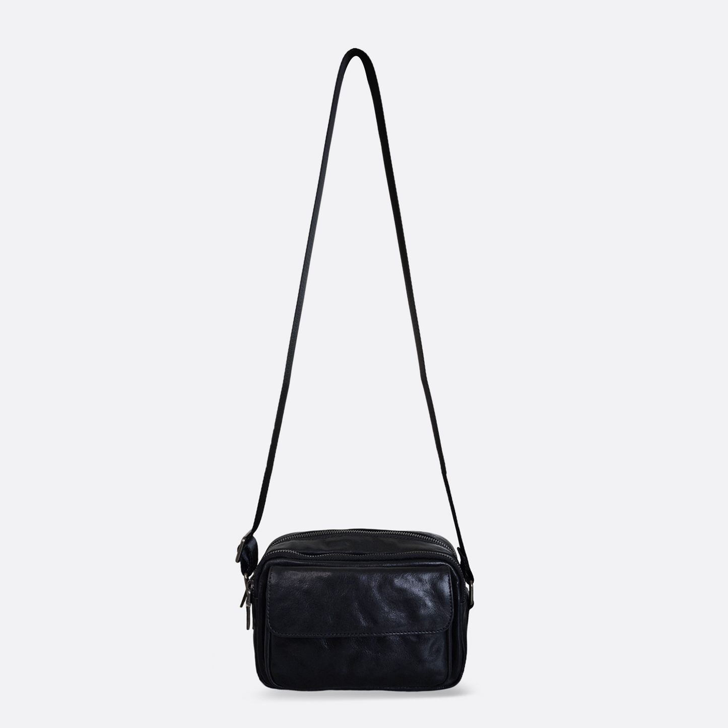 Unisex genuine cowhide leather sling bag Poches messenger v2 design