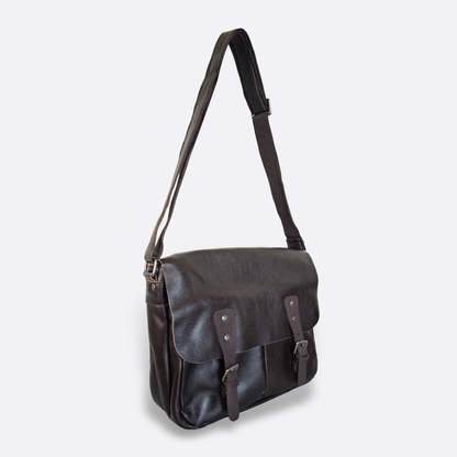 Unisex genuine cowhide leather sling bag Torba messenger V2 design