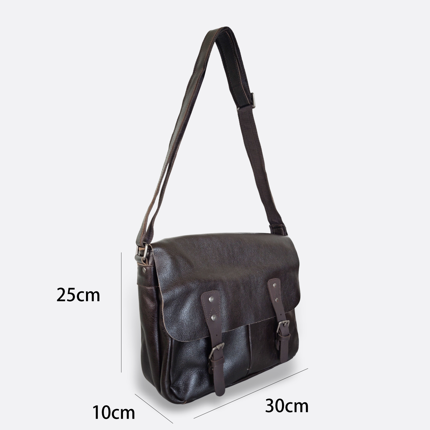 Unisex genuine cowhide leather sling bag Torba messenger V2 design