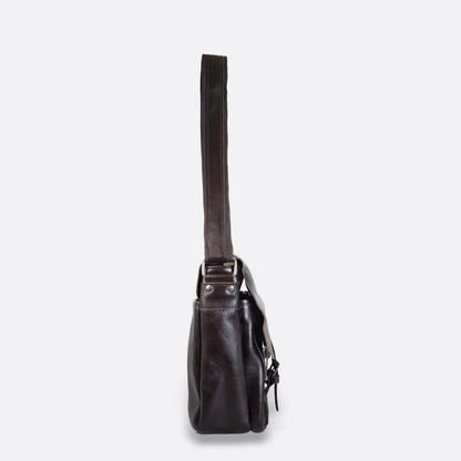 Unisex genuine cowhide leather sling bag Torba messenger V2 design