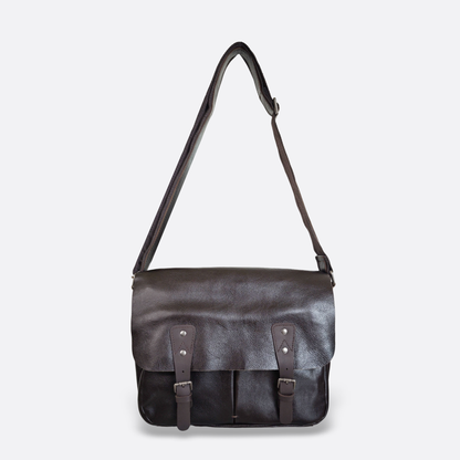 Unisex genuine cowhide leather sling bag Torba messenger V2 design