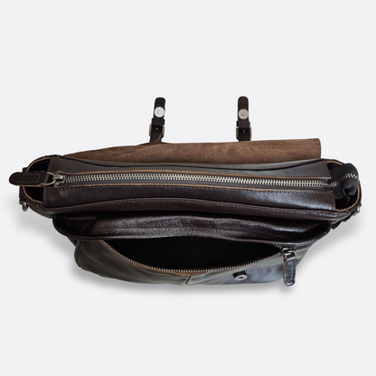 Unisex genuine cowhide leather sling bag Torba messenger V2 design