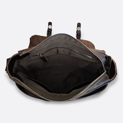 Unisex genuine cowhide leather sling bag Torba messenger V2 design
