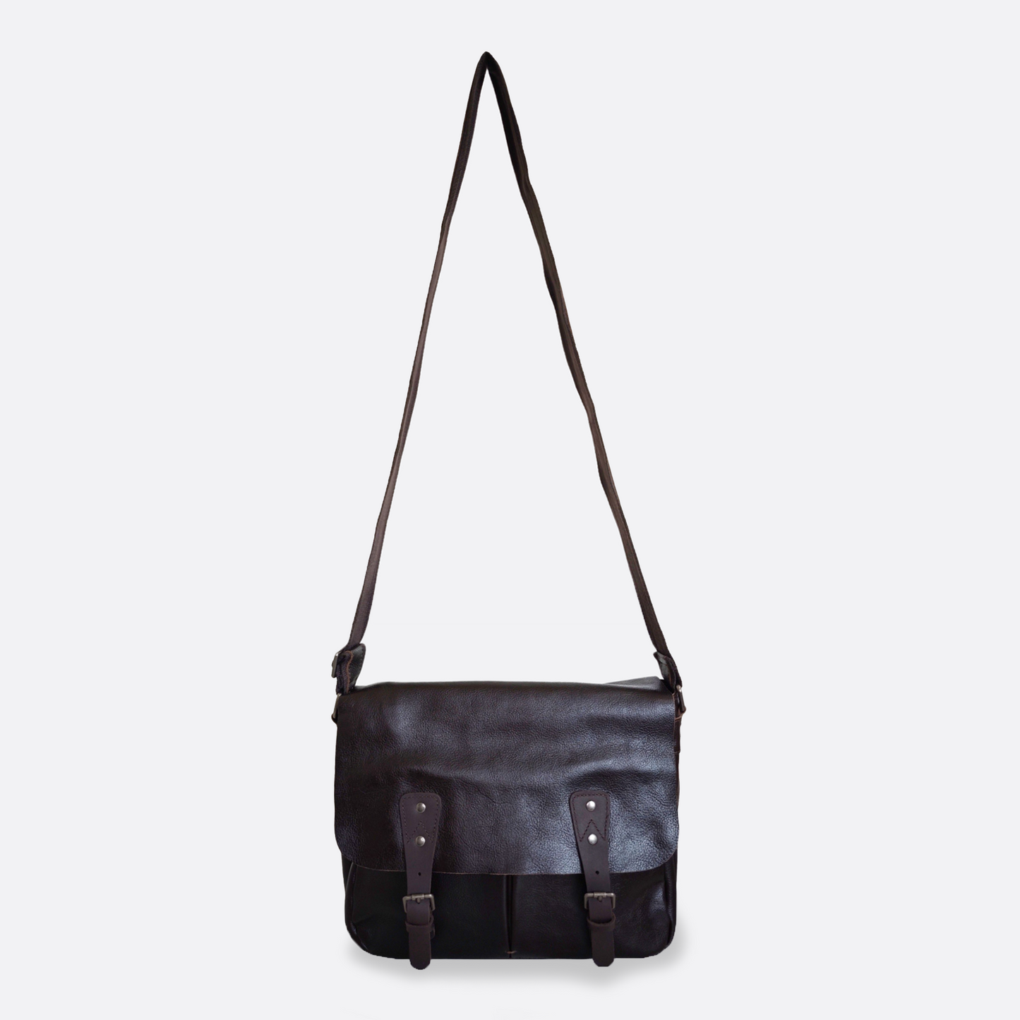 Unisex genuine cowhide leather sling bag Torba messenger V2 design