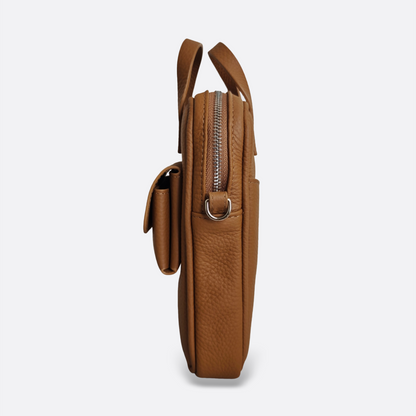 Women's genuine cowhide leather handphone bag Mirren top handle design